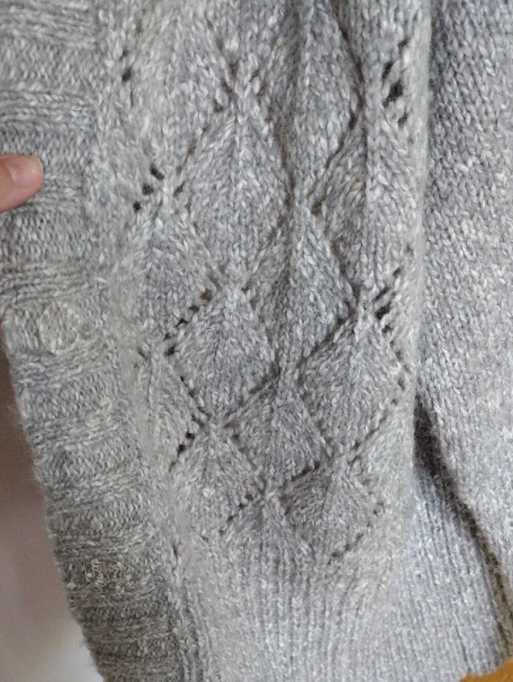 Hasting & Smith Hooded Knit Button-Front Cardigan - Gray